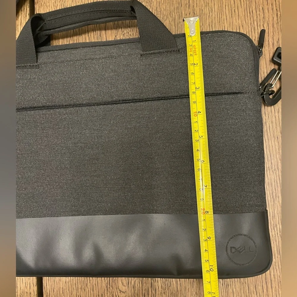 DELL Black & Dark Grey Laptop Bag. Measurements in pictures.